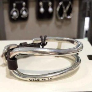 Uno de 50 Leather Buckle Bracelet  New